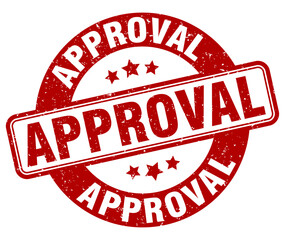 approval stamp. approval label. round grunge sign