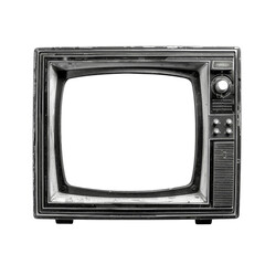 Vintage Black and White Television Set, Symbolizing Retro Technology and Nostalgia for Past Entertainment.