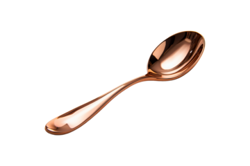 Copper Spoon on transparent background.
