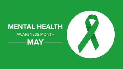 Mental Health Awareness Month in May. Raising awareness of mental health. Control and protection. Prevention campaign. Medical health care.	
