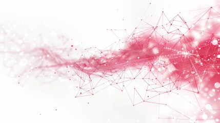 Naklejka premium abstract red and white virtual network - connectivity backdrop illustration