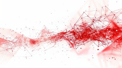 abstract red and white virtual network - connectivity backdrop illustration