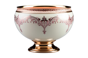 Footed Bowl on transparent background.