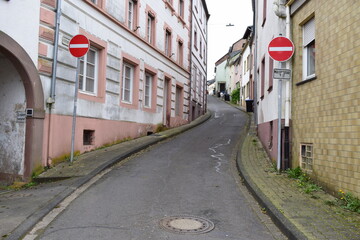 steep narrow old town street