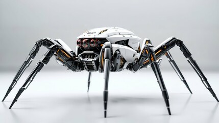 Large White Spider on Table. Generative AI