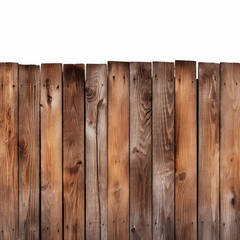 A wooden fence with many wooden posts