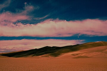 Colorado national sand dunes at sunset