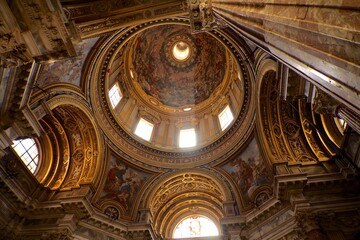 Ceiling of the cathedral of Maria Maggiore - obrazy, fototapety, plakaty