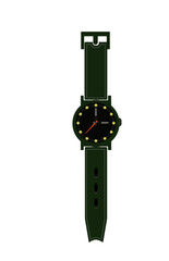 Modern Men's Wristwatch Vector Illustration - Timepiece for Fashionable Gentlemen
