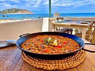 A spectacular paella in Ibiza