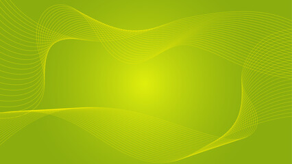 Abstract background with colorful wavy lines. Abstract green yellow gradient background design