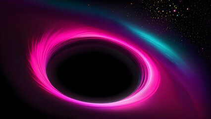 Radiant Pink Black Hole Background, Enchanting Pink Hue in Black Hole Imagery, Pink Splendor of a Black Hole, Pink Elegance in the Abyss of a Black Hole(Generative AI)
