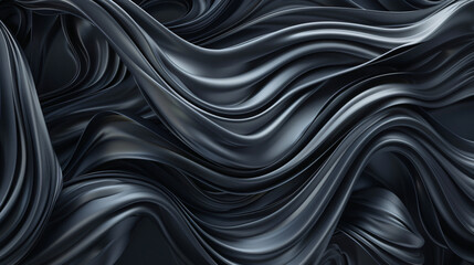 Dark moody 3D render of swirling abstract shapes