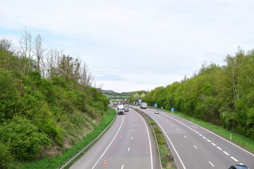 Autobahn in Luxembourg with light traffic