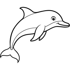 Obraz premium dolphin isolated on white background