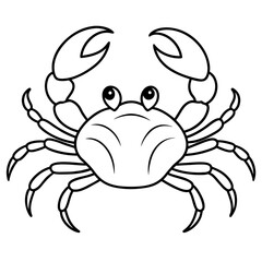 crab cartoon isolated on white