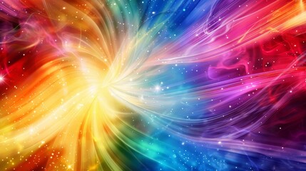 Fototapeta premium Vibrant energy beams arching gracefully AI generated illustration