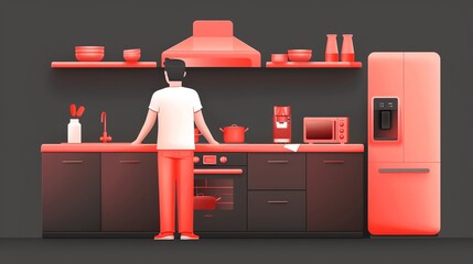 Smart kitchen appliances, Connected cooking, Hightech home, Modern kitchen
