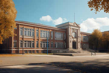 Naklejka premium School picture. University. Faculty. School related topics. School world. Back to School. School holidays. Teaching at school. Teacher job offer.