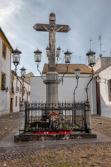 The famous Cristo de los Faroles, (Christ of the Lanterns), located in the Plaza de Capuchinos, in the historic center of Cordoba, Andalusia, Spain