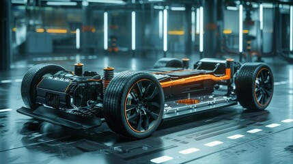 Revolutionizing Performance: Futuristic Electric Sport Car with Advanced Chassis and Battery...