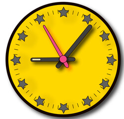 Contemporary Wall Clock Vector Illustration - Stylish Timepiece for Home Decor