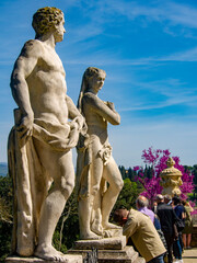 Italia, Toscana, Firenze,  il giardino della Villa Bardini e panorama su Firenze. - 783662477