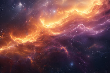 Stunning digital artwork of deep space, featuring a captivating blend of swirling galaxies and vibrant nebulae, perfect for celestial-themed backgrounds and sci-fi-inspired designs