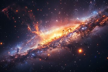 An awe-inspiring deep space wallpaper featuring galaxies, nebulae, and stars, providing a mesmerizing glimpse into the cosmic wonders of the universe with ethereal beauty