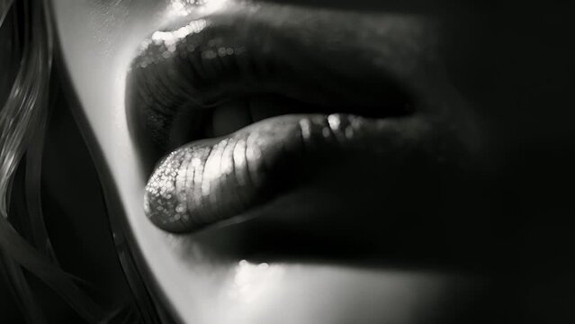 The lips curl downwards in a fleeting display of sadness or disappointment. .