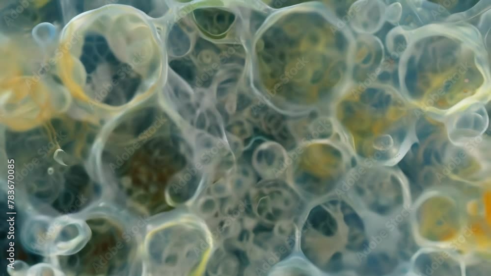 Poster a microscopic image of a bacterial microcolony with s of spherical bacterial cells tightly packed to
