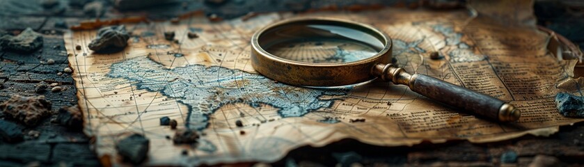 Naklejka premium Archaeological tools, uncovering the past with precision, history's new frontier