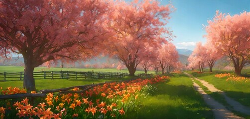 autumn landscape with trees
