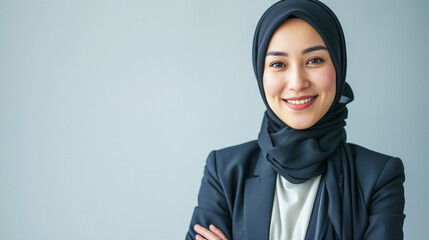 Successful Asian Woman at Office, Professional Look, Respecting Traditions. Equality, Diversity, Empowerment. International Company, Modern Society, Globalisation. Business, Work, Career, Education. 