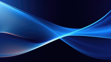 Blue Abstract Curves Background