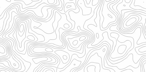 Topography line map. Vector seamless background subtle line pattern. Abstract Luxury black line art. White background with topographic wavy pattern design. Vector contour topographic map.