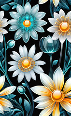 Beautiful seamless floral background, background for smartphone, background for greeting card,