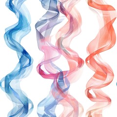 Obraz premium Light watercolor grosgrain ribbons, seamless, textured and softs. Seamless Pattern, Fabric Pattern, Tumbler Wrap, Mug Wrap.