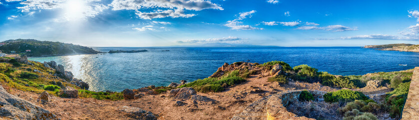 Fototapeta na wymiar Panoramic view over the sea, Santa Teresa Gallura, Sardinia, Italy