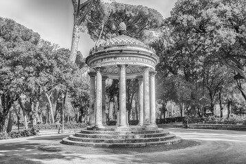 Diana Temple, classical monument located inside Villa Borghese, Rome, Italy - 783672674
