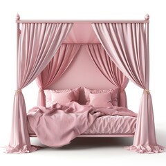 Canopy bed pink