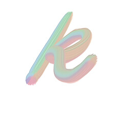 letter oilpaint style k ILLUSTRATION