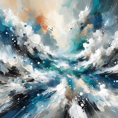 abstract background watercolor paints sea 