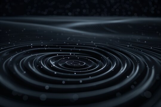 Gravitational waves, disturbances that alter the curvature of spacetime, highlighting the intricate relationship between quantum physics and the cosmos.
