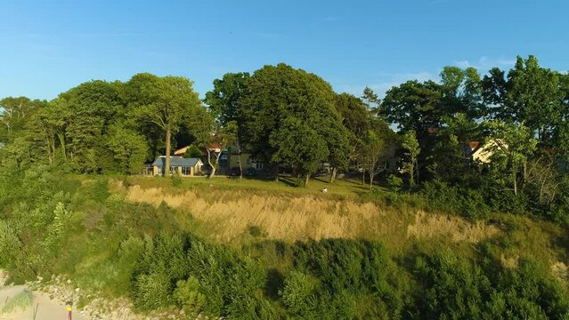 Escarpment In Rewal Skarpa Aerial View Poland