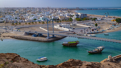 View of the city of Sur, Oman