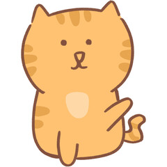 Orange cat cute emotion