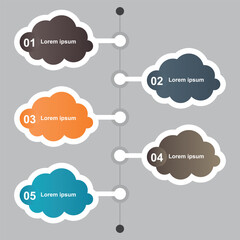 Infographic vector elements for business illustration in modern style.