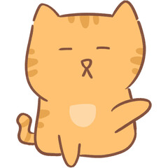 Orange cat cute emotion