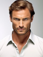 Fototapeta premium portrait of a brutal man